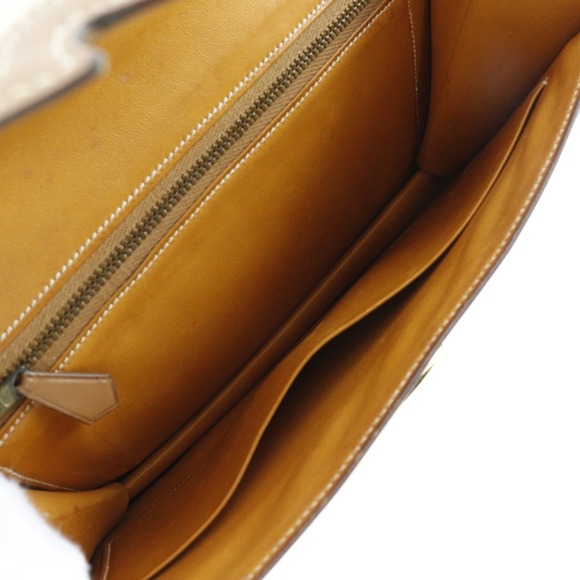 Hermes Vintage Shoulder Bag Canvas 1980 〇J Flap Ladies - Picture 6 of 9